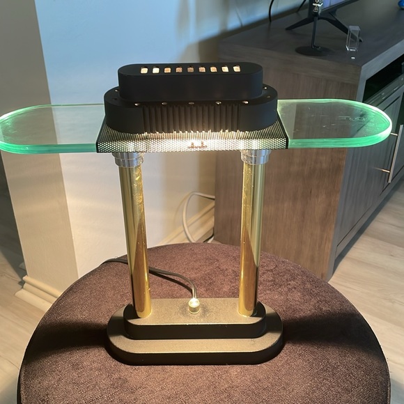 Vintage Postmodern Halogen Desk Banker Portable Accent Lamp X 1980’s. - Picture 5 of 6